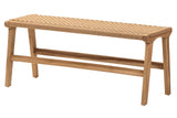 BANCO MADERA TEKA NATURAL 110x37x44 CM