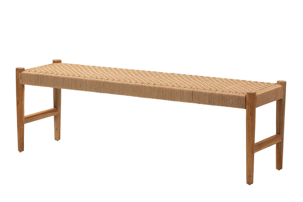 BANCO MADERA TEKA NATURAL 140x41x46 CM