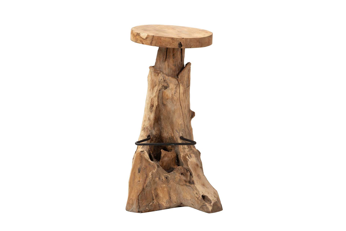 Koulova 30x30x75 cm tabouret en bois de teck naturel