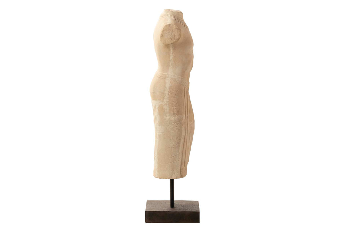 Torso da figura Terracota branca 40x35x130 cm