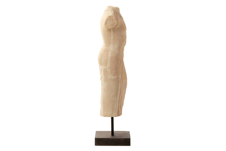 Torso da figura Terracota branca 40x35x130 cm