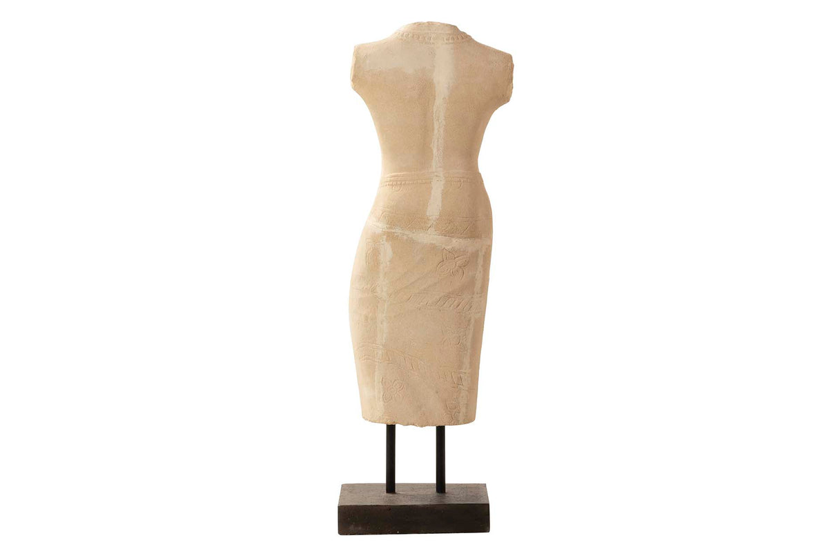 Torso da figura Terracota branca 40x35x130 cm