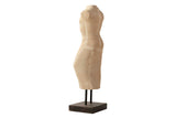 Figura Busto Terracotta bianca 40x35x130 cm