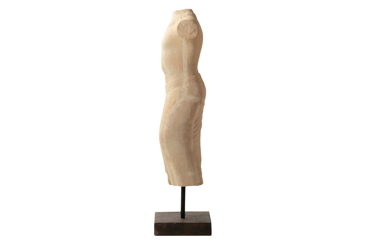 Figur Torso White Terrakotta 40x35x130 cm