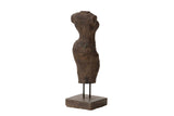 Figur Torso Frau Brauner Stein 20x20x60 cm