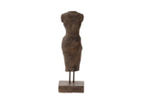 Figur Torso Frau Brauner Stein 20x20x60 cm