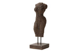 Figur Torso Frau Brauner Stein 20x20x60 cm