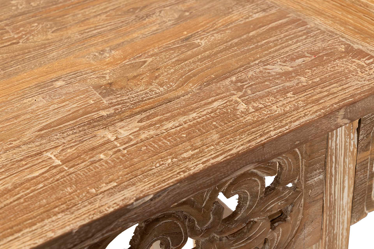 Console in legno in teak naturale 230x56x134 cm