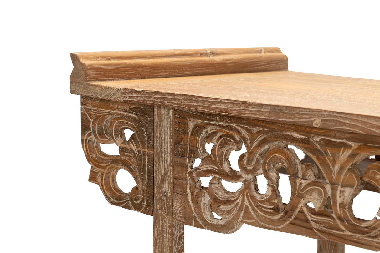 Console en bois de teck naturel 230x56x134 cm