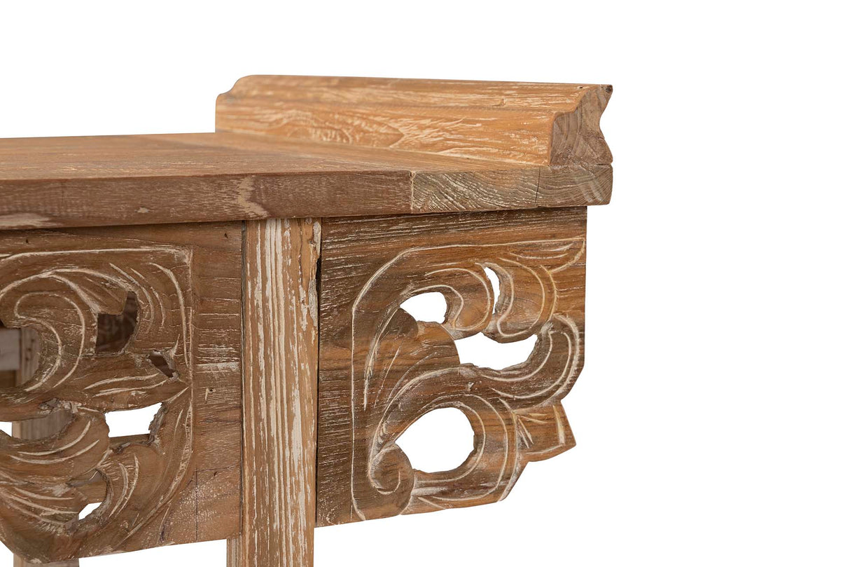 Console en bois de teck naturel 230x56x134 cm