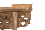 Console de madeira de teca natural 230x56x134 cm