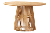 Mesa de jantar natural de Bambu 120x120x77 cm