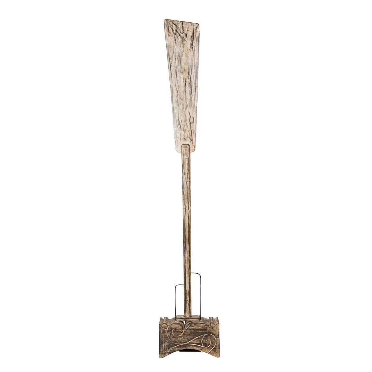 FIGURA DECORATIVA MADERA MARRON 34x30x185 CM