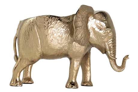 Elefante in alluminio d'oro Champanera 57x39x38 cm