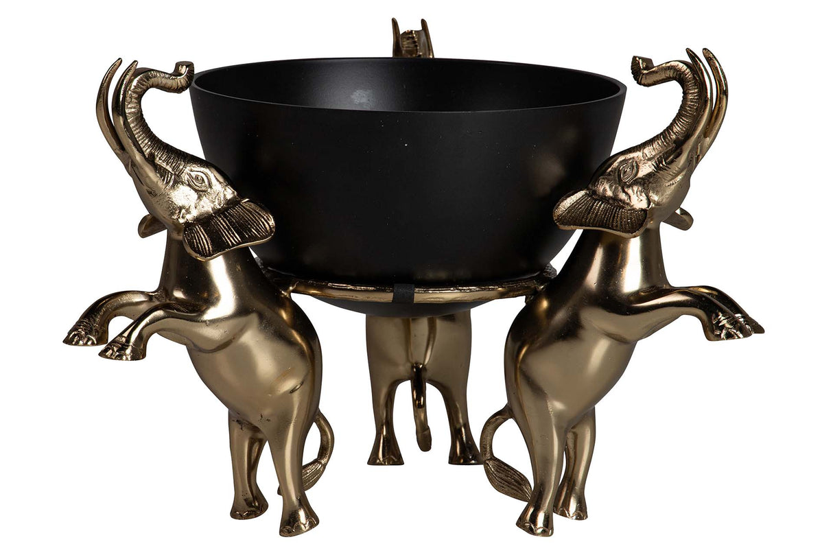 Champanera Elephants Black Aluminium 43x43x30 cm