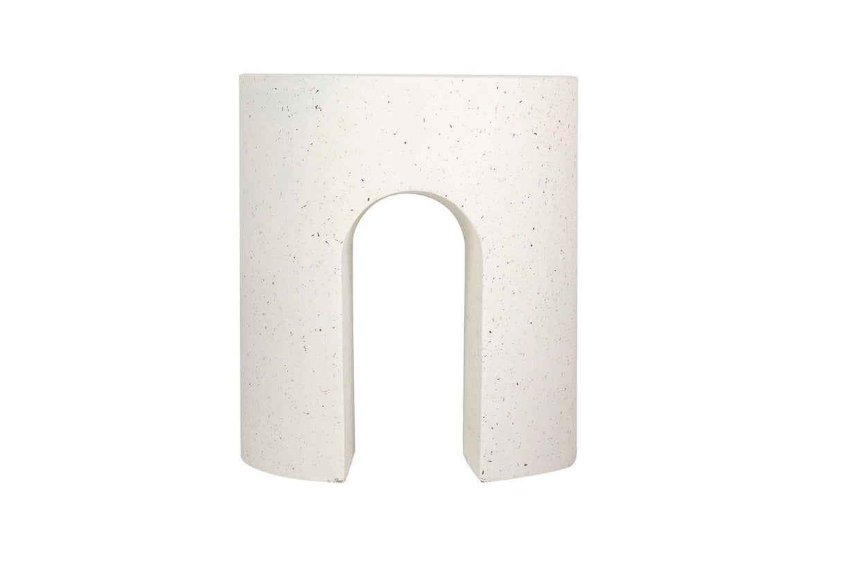 Table / tabouret auxiliaire blanc sédit 41x41x47 cm