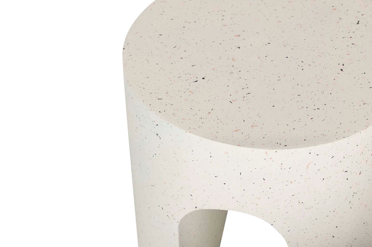 Table / tabouret auxiliaire blanc sédit 41x41x47 cm