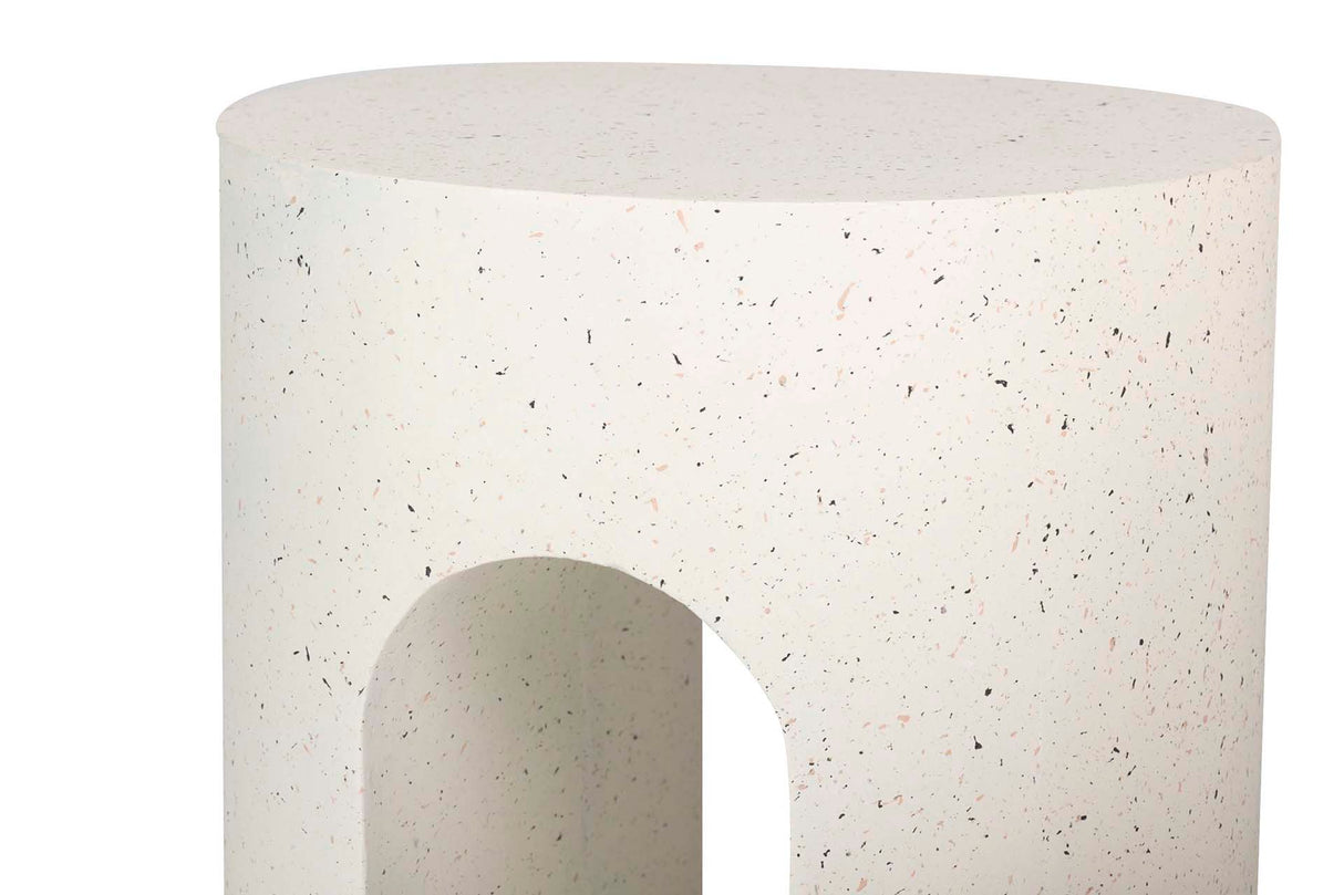 Table / tabouret auxiliaire blanc sédit 41x41x47 cm