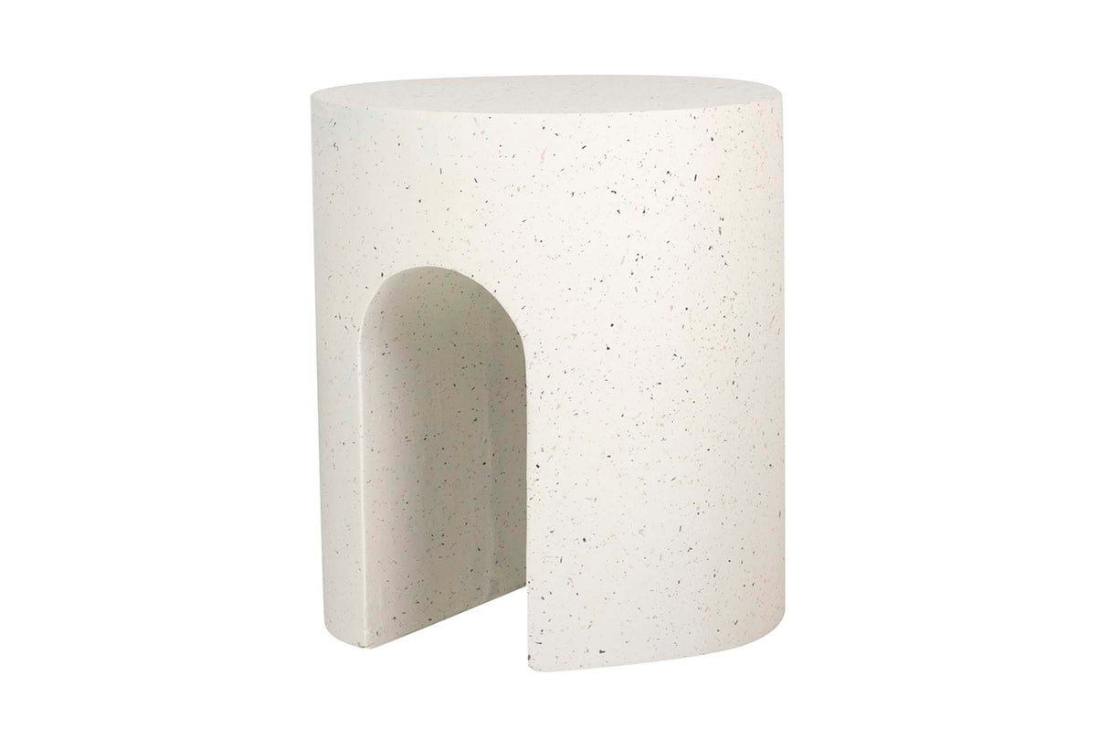 Table / tabouret auxiliaire blanc sédit 41x41x47 cm