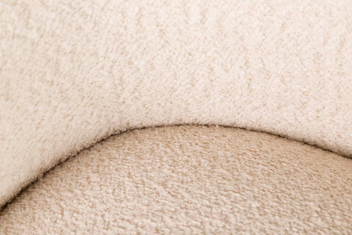 BUTACA BOUCLE BEIGE LUNA GIRATORIA 93x87x73 CM