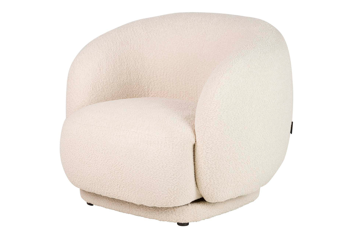 Boucle beige armchale tourning lune 93x87x73 cm