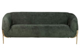 SOFA CHENILLA VERDE ZEPHYR 198x86x75 CM