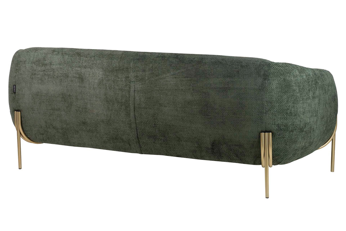 SOFA CHENILLA VERDE ZEPHYR 198x86x75 CM