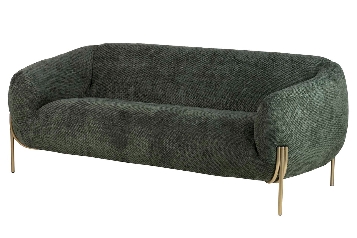 SOFA CHENILLA VERDE ZEPHYR 198x86x75 CM