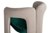 SILLA VELVET VERDE BEIGE NOVA 66x61x76 CM