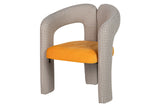 SILLA VELVET AMARILLO BEIGE NOVA 66x61x76 CM