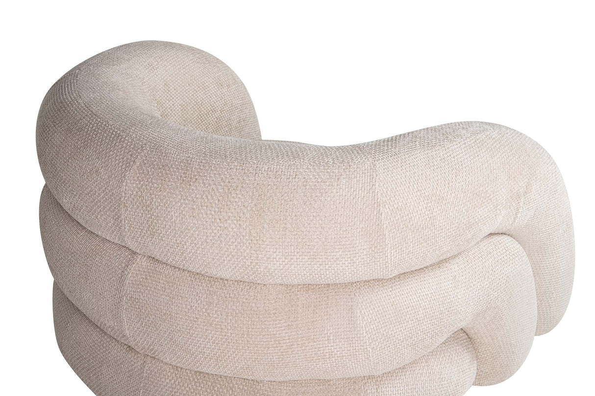 BUTACA CHENILLA BEIGE FLUX 100x89x60 CM