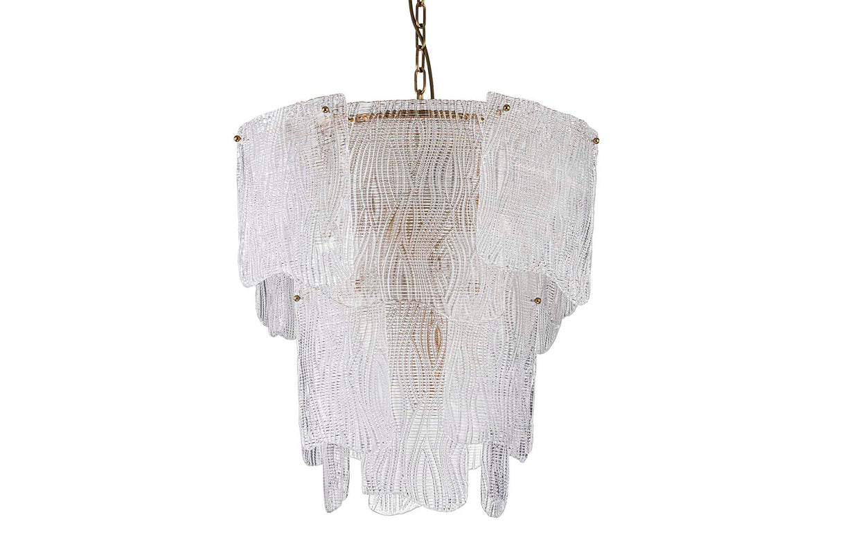 LAMPARA TECHO CRISTAL METAL DORADO 61x61x60 CM