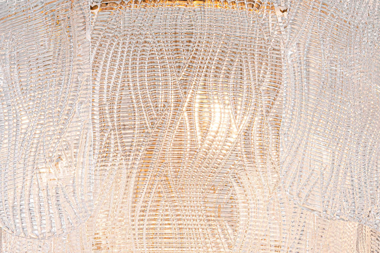 LAMPARA TECHO CRISTAL METAL DORADO 61x61x60 CM