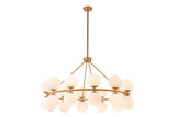 Lampada del tetto in metallo in metallo dorato 115x115x65 cm