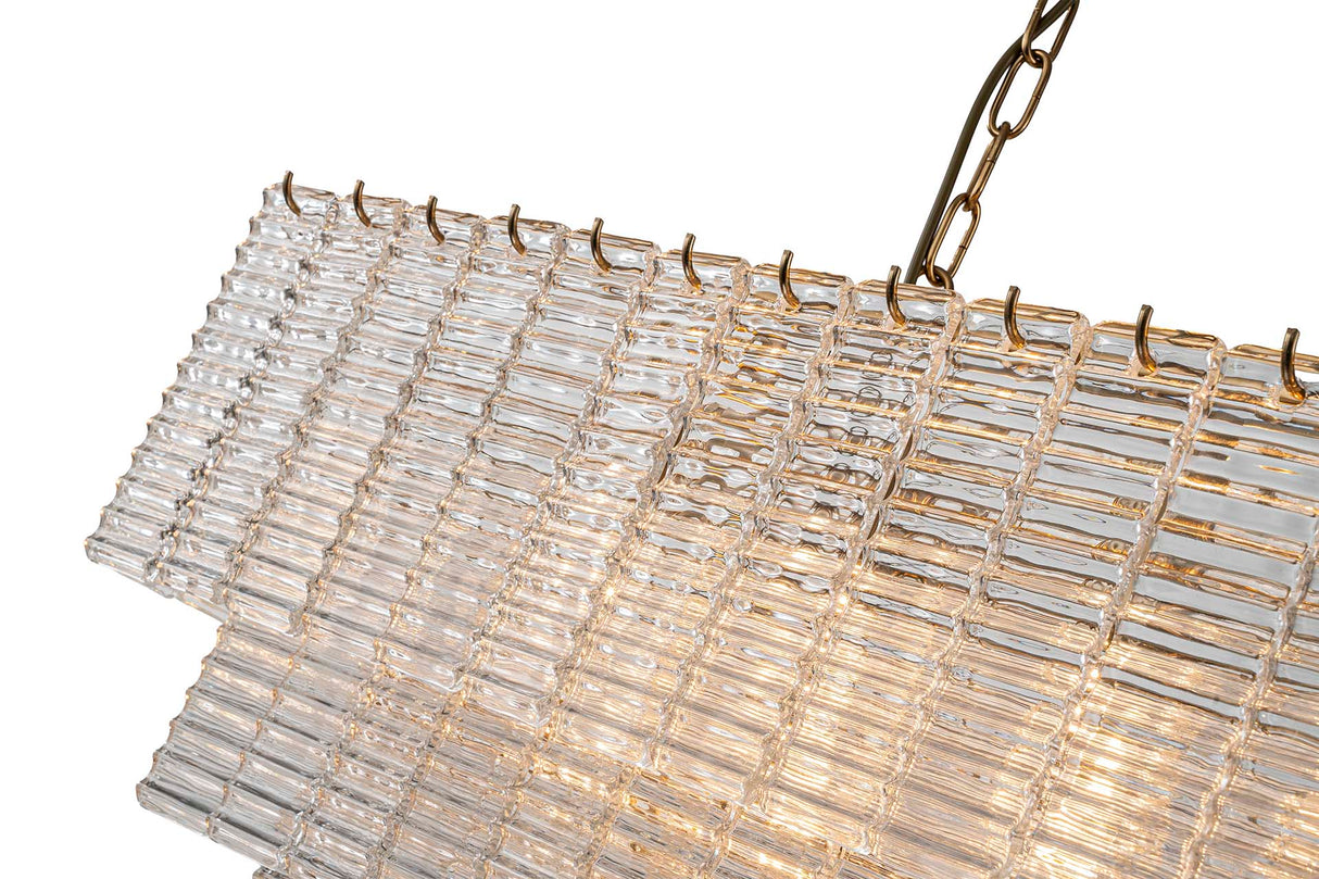 LAMPARA TECHO CRISTAL METAL DORADO 103x36x42 CM