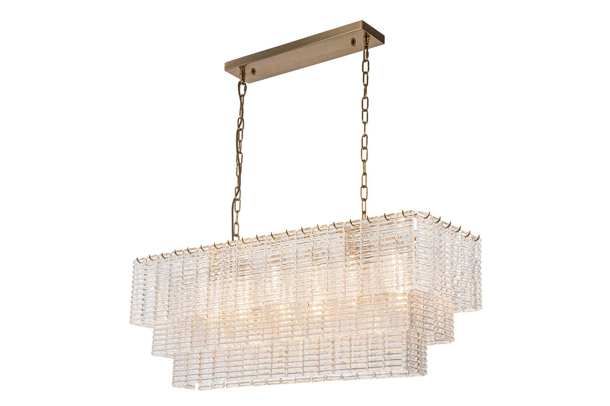 LAMPARA TECHO CRISTAL METAL DORADO 103x36x42 CM