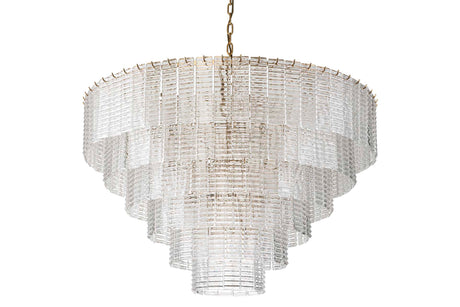 LAMPARA TECHO CRISTAL METAL DORADO 102x102x64 CM