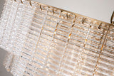 LAMPARA TECHO CRISTAL METAL DORADO 102x102x64 CM