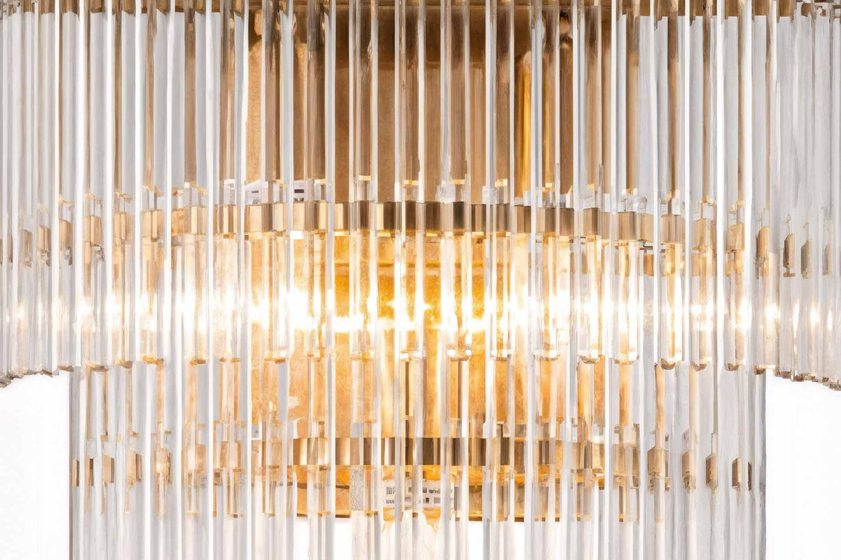 APLIQUE PARED CRISTAL METAL DORADO 33x17x34 CM