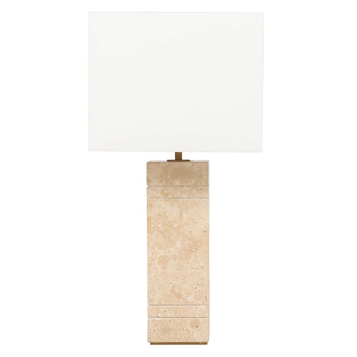 LAMPARA DE SOBREMESA MARMOL TRAVERTINO 35x35x71 CM