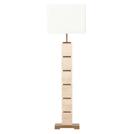 LAMPARA DE PIE MARMOL TRAVERTINO 30x45x146 CM