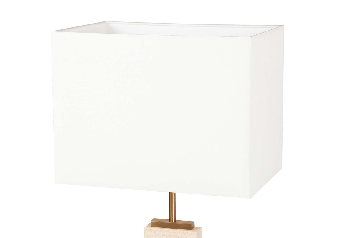 LAMPARA DE PIE MARMOL TRAVERTINO 30x45x146 CM