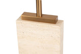 LAMPARA DE PIE MARMOL TRAVERTINO 30x45x146 CM