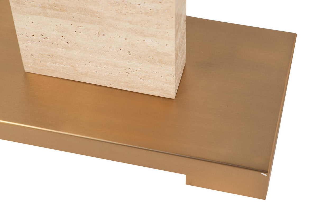 LAMPARA DE PIE MARMOL TRAVERTINO 30x45x146 CM