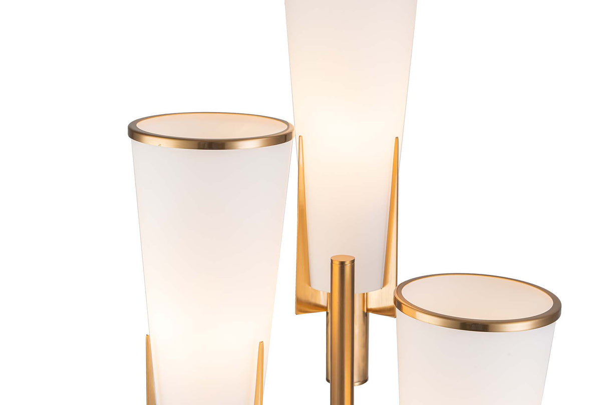 LAMPARA DE SOBREMESA METAL CRISTAL 35x35x108 CM