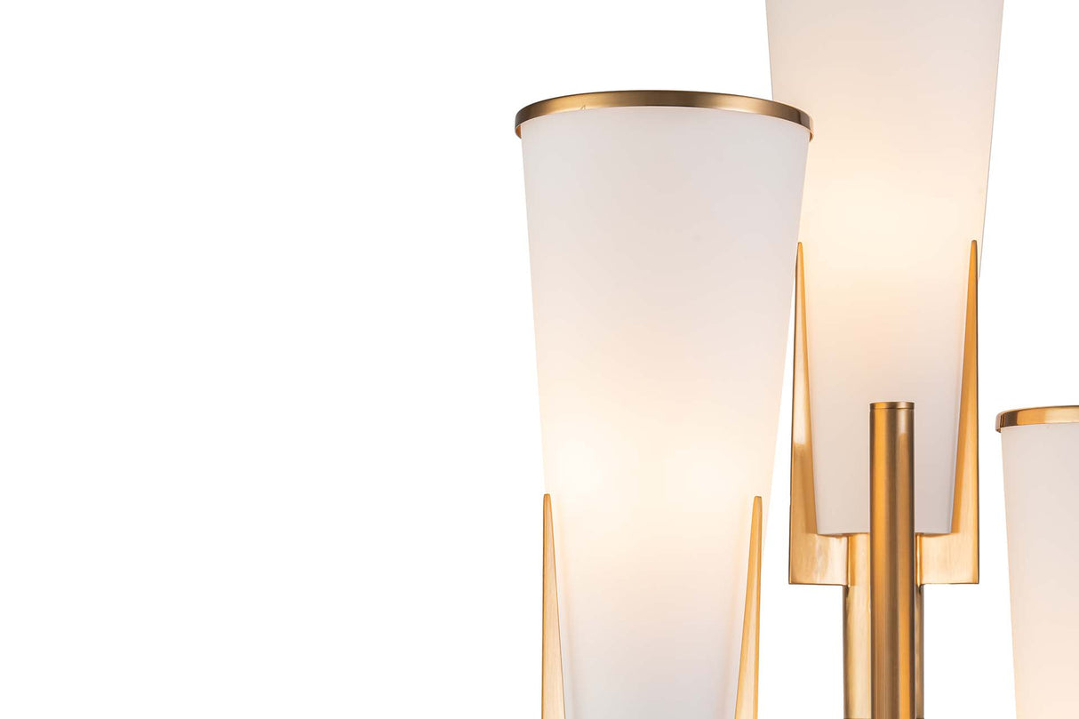 LAMPARA DE SOBREMESA METAL CRISTAL 35x35x108 CM