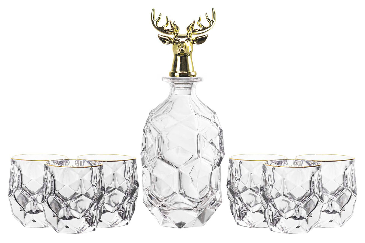 Definir 7 peças Whisky Crystal 750 ml