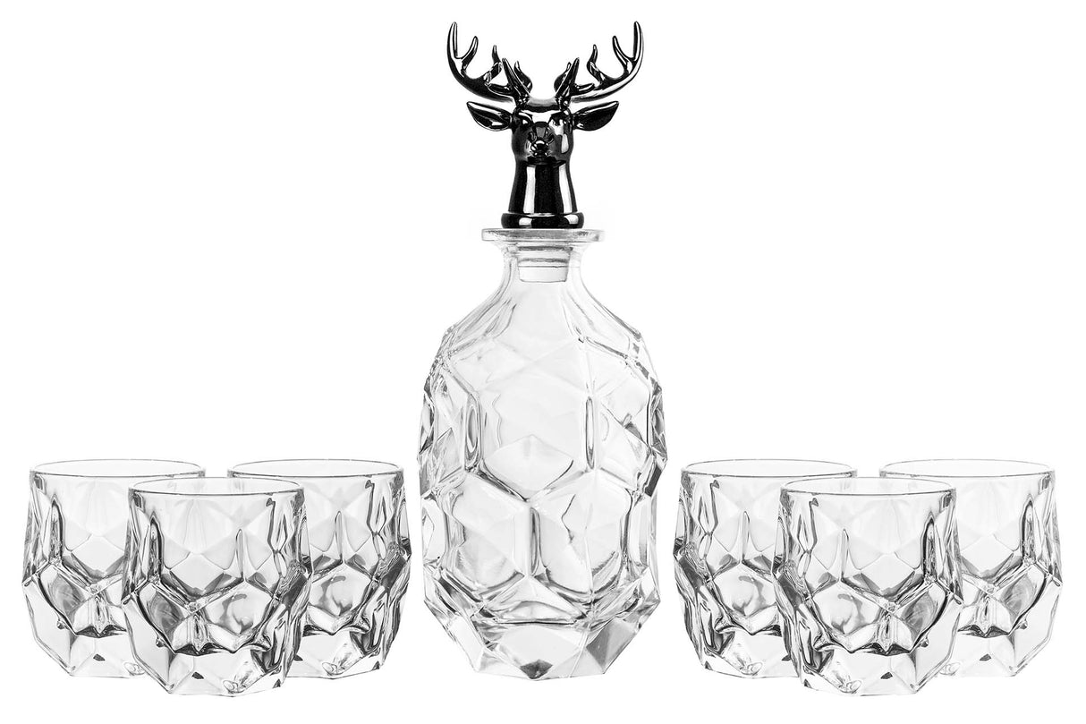 Definir 7 peças Whisky Crystal 750 ml