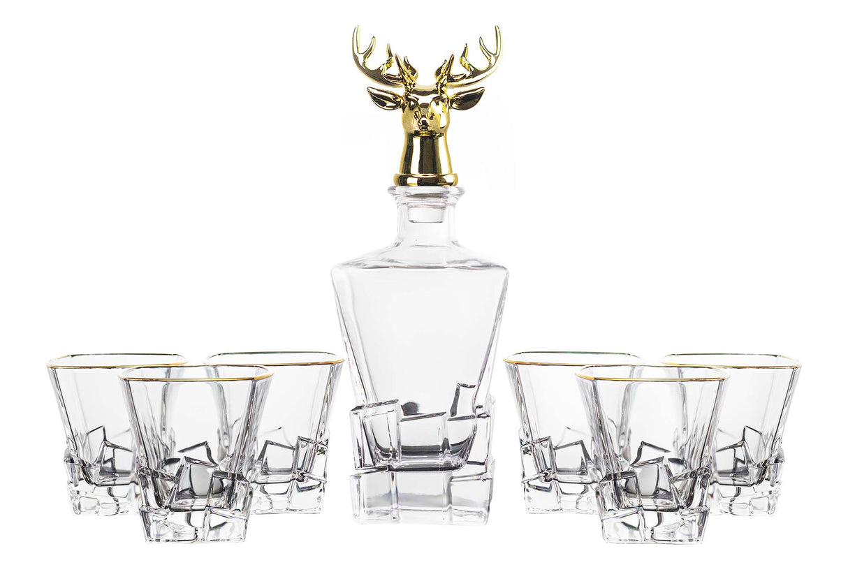 SET 7 PIEZAS WHISKY CRISTAL 820 ML