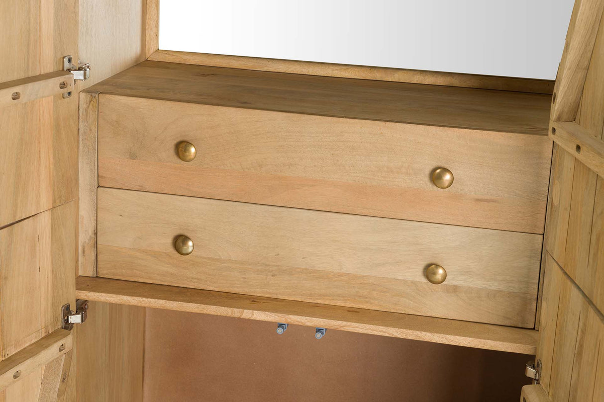 CABINET MADERA MANGO MARRON MYRA 120x45x200 CM